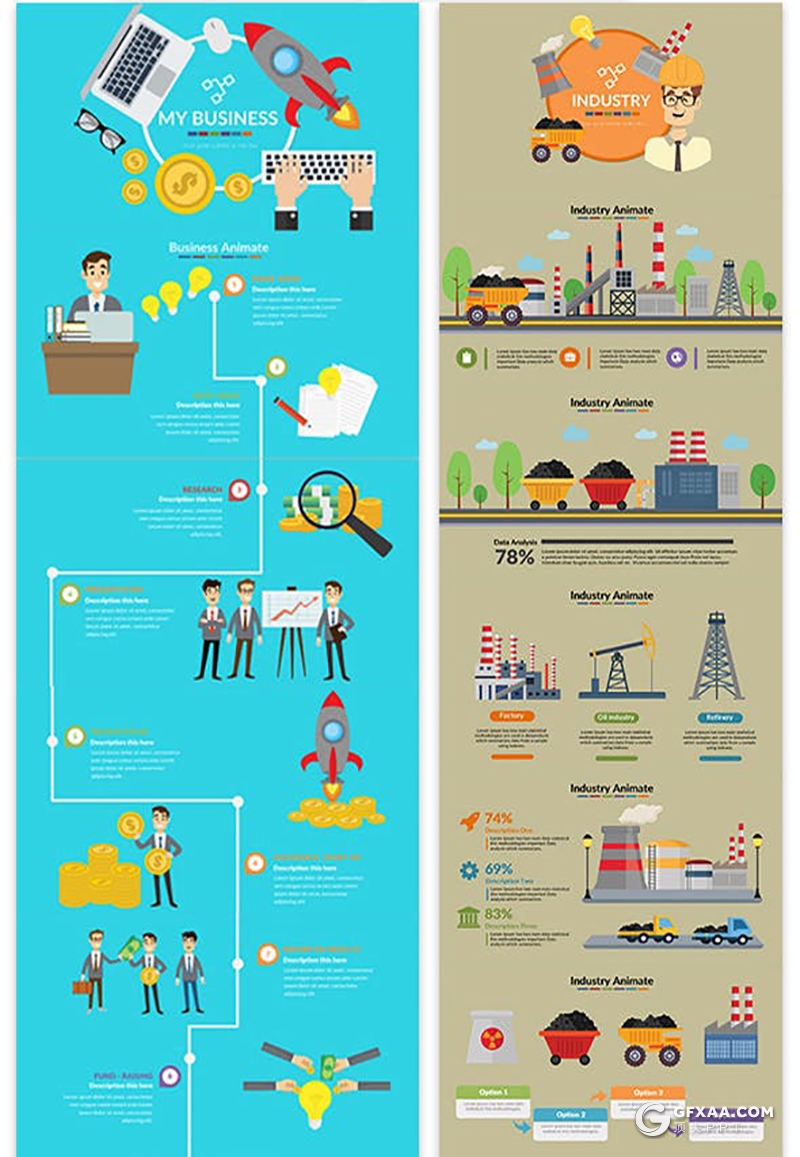 10套高品质多页数商业计划企业合作商务数据图形图表PPT模板 - 顶尖PPT