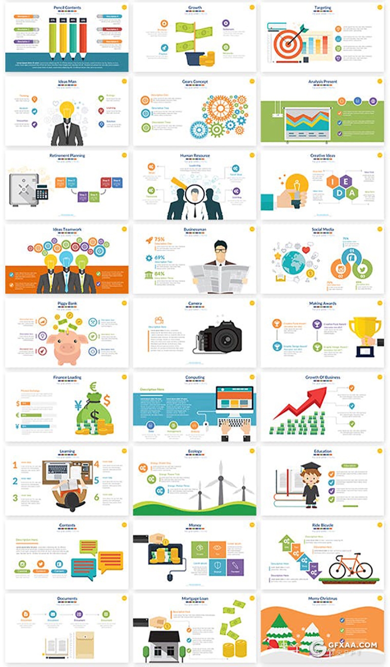 10套高品质多页数商业计划企业合作商务数据图形图表PPT模板 - 顶尖PPT