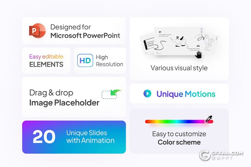 20页涂鸦手绘风商务图形PPT模板 - 顶尖PPT