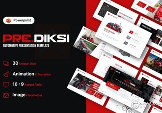 30页创意新能源电动摩托车汽车企业介绍产品展示国外PPT模板 - 顶尖PPT