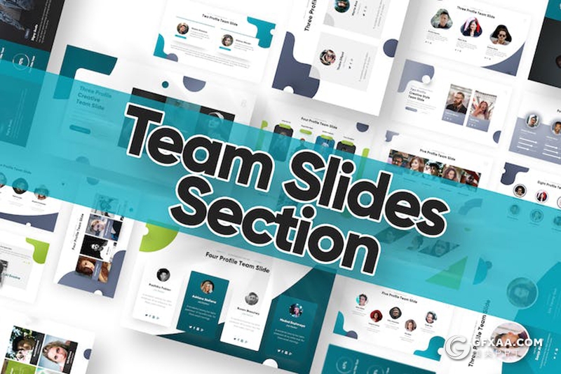 19页企业团队人员介绍国外PPT模板 - 顶尖PPT