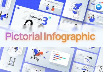 卡通商务人物业务展示年终工作总结汇报图片信息图表keynote模板 - 顶尖PPT