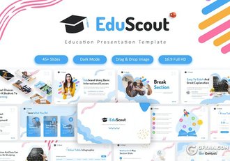 45页创意精美教育培训趣味教育通用国外PPT模板 - 顶尖PPT