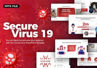 30页医疗安全防护病毒传染感冒发烧治疗PPT模板 - 顶尖PPT