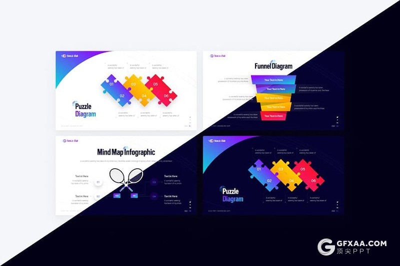 65页网球羽毛球体育运动主题国外keynote模板11种配色 - 顶尖PPT