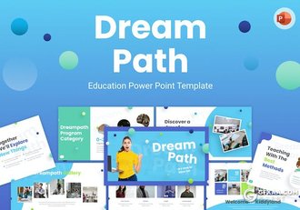 32页梦想之路教育主题国外PPT模板 - 顶尖PPT