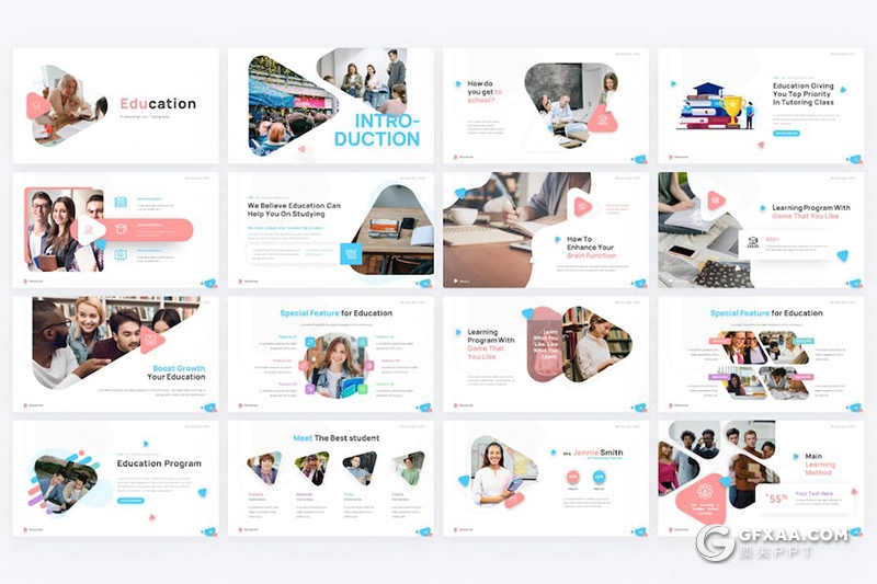 80页创意大气大学教育宣传教育培训大学生活展示国外PPT模板 - 顶尖PPT
