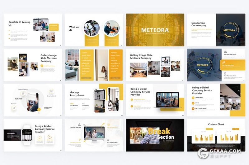 35页企业介绍商务合作年计划总结通用国外PPT模板 - 顶尖PPT