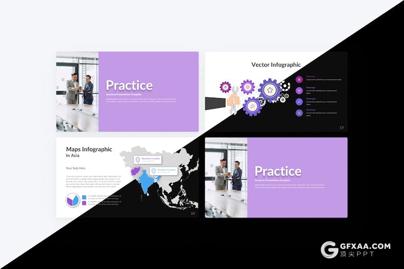 紫色简约大气业务合作商业计划年计划总结汇报商务主题国外keynote模板 - 顶尖PPT