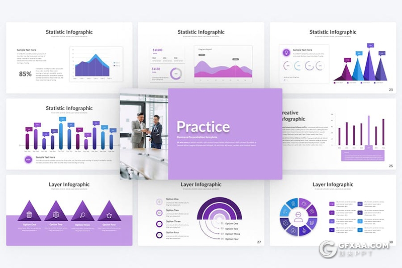 紫色简约大气业务合作商业计划年计划总结汇报商务主题国外keynote模板 - 顶尖PPT