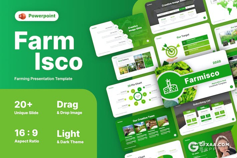 25页农垦农作物种植培育农业论文报告农业主题国外PPT模板 - 顶尖PPT