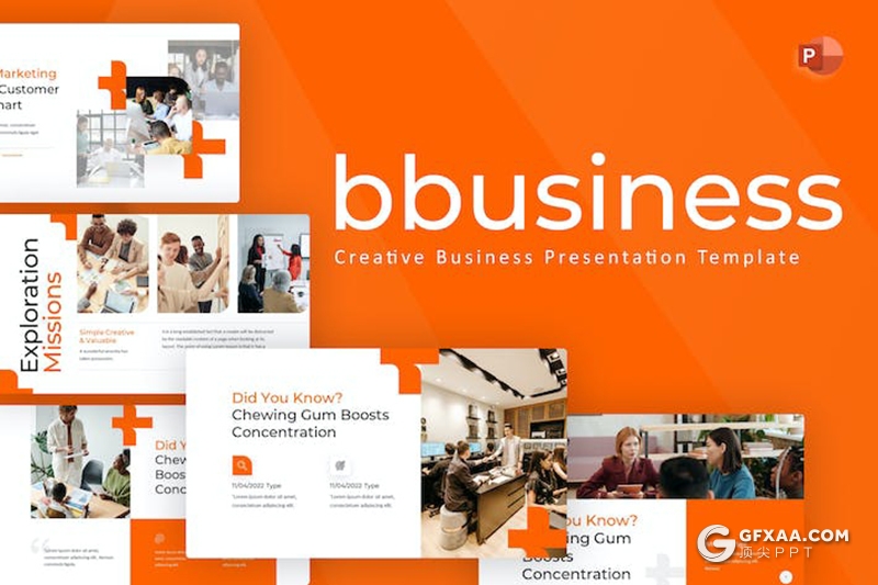 42页橙色创意年计划总结业务合作商业计划多用途商业国外PPT模板 - 顶尖PPT