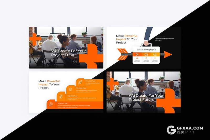 42页橙色创意年计划总结业务合作商业计划多用途商业国外PPT模板 - 顶尖PPT