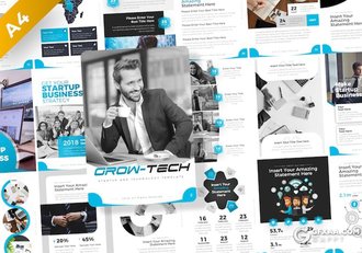 80页业务合作商业计划团队介绍企业展示多用途国外PPT模板A4尺寸11种配色 - 顶尖PPT