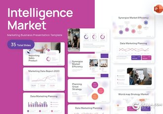 35页市场业务营销策划商业计划年计划总结多用途国外PPT模板 - 顶尖PPT