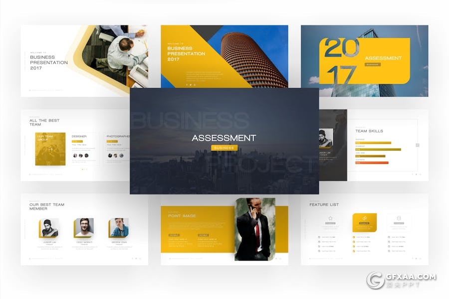 75页业务评估企业介绍商业计划业务合作多用途国外PPT模板21种配色 - 顶尖PPT