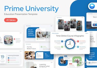 45页大学教育培训教育宣传培训大学生活展示国外keynote模板 - 顶尖PPT