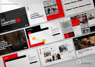 30页大气商业策划计划书工作排期规划日历农历PPT模板 - 顶尖PPT