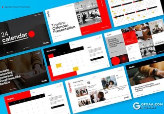 30页商业策划工作排期规划日历农历keynote模板 - 顶尖PPT