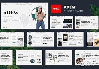 27页风扇产品展示介绍研发国外PPT模板 - 顶尖PPT