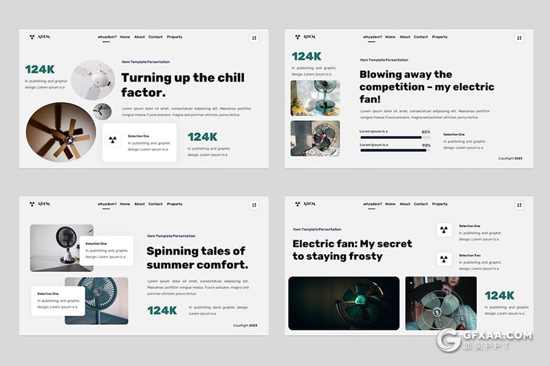 27页风扇产品展示介绍研发国外keynote模板 - 顶尖PPT