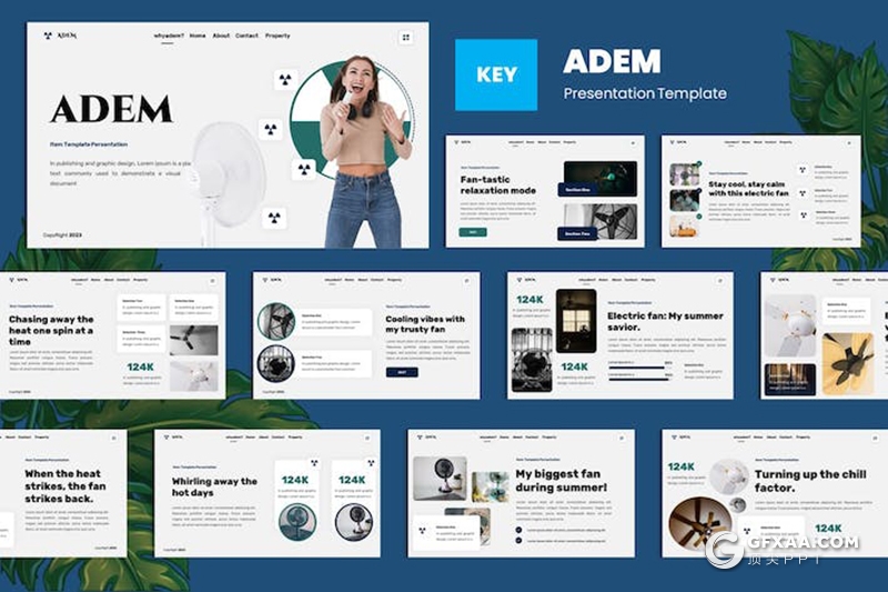 27页风扇产品展示介绍研发国外keynote模板 - 顶尖PPT