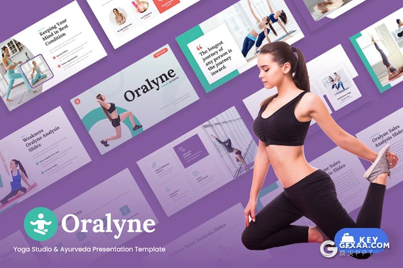 41页瑜伽培训教学机构介绍宣传瑜伽运动介绍展示国外keynote模板 - 顶尖PPT