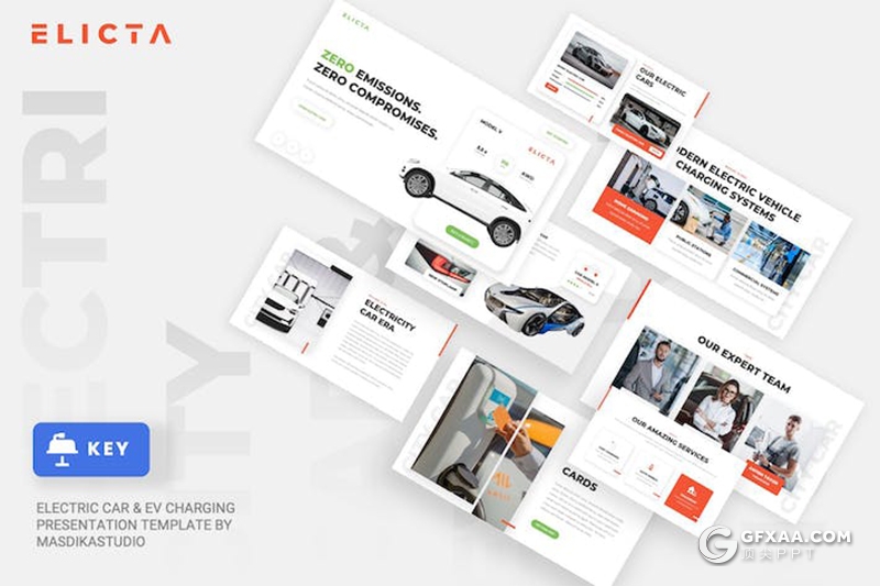 新能源汽车电动汽车产品展示企业发展介绍通用国外keynote模板 - 顶尖PPT