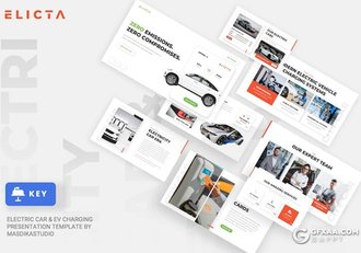 新能源汽车电动汽车产品展示企业发展介绍通用国外keynote模板 - 顶尖PPT