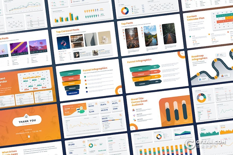 财务数据信息仪表板市场数据总结报告图形图表国外keynote模板 - 顶尖PPT