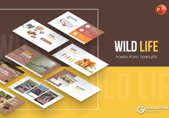 28页野生动物园宣传介绍展示保护野生动物主题国外PPT模板 - 顶尖PPT