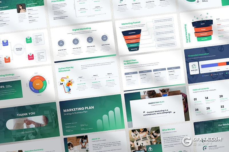 53页营销计划战略合作提案年计划总结多用途国外PPT模板 - 顶尖PPT