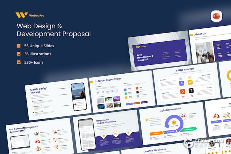 55页商业计划书企业营销合作团队介绍商业分析通用国外PPT模板 - 顶尖PPT