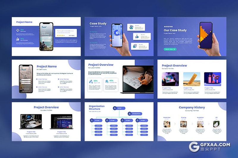 蓝色商业计划书团队介绍企业合作建议书通用国外keynote模板 - 顶尖PPT
