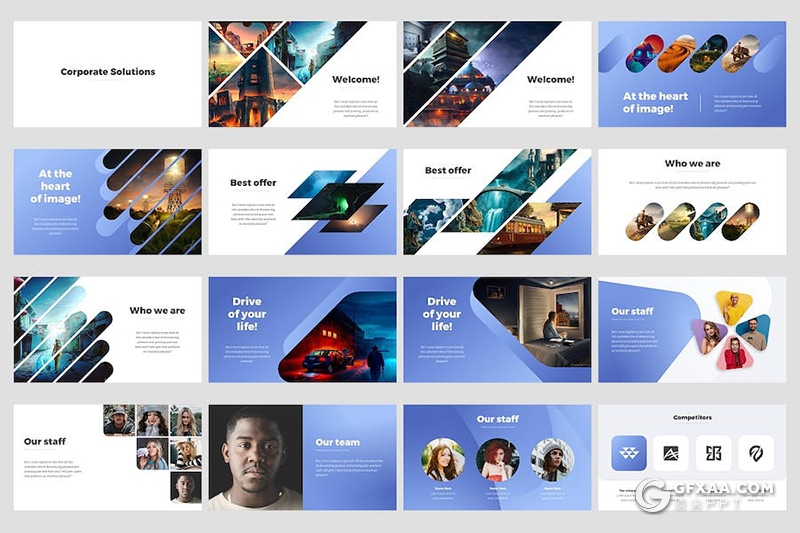 50页创意精美商业计划企业合作营销策划行业数据分析多用途国外PPT模板 - 顶尖PPT