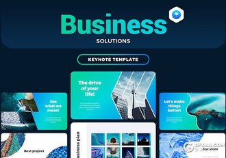 创意大气业务合作企业解决方案商业计划多用途国外keynote模板 - 顶尖PPT