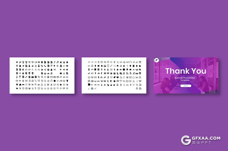 紫色精美商业计划企业合作业务展示市场调研商务通用国外keynote模板 - 顶尖PPT