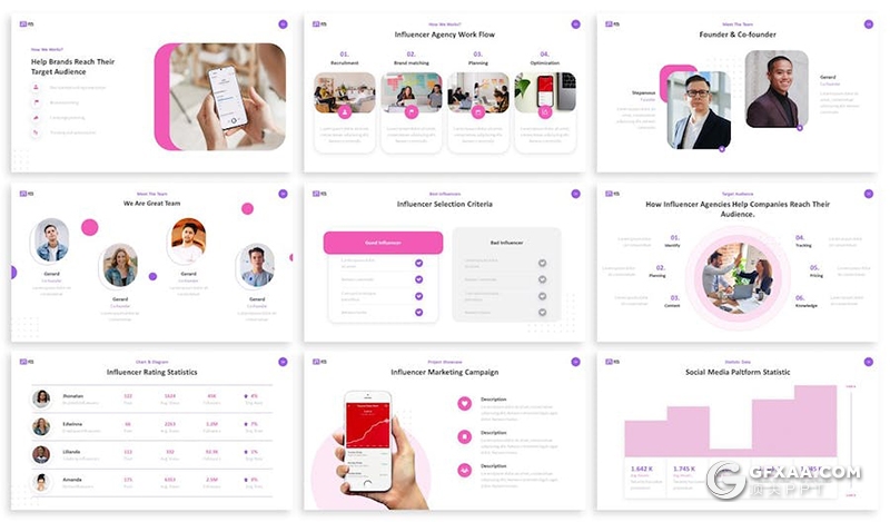 30页机构人员介绍商业计划企业合作多用途国外PPT模板6种配色2款尺寸 - 顶尖PPT