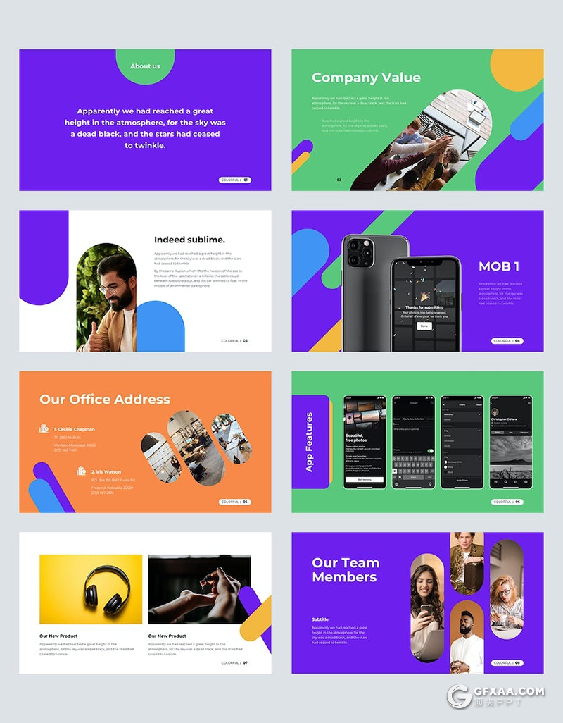 20页彩色创意企业合作年计划总结汇报多用途国外PPT模板4种配色 - 顶尖PPT