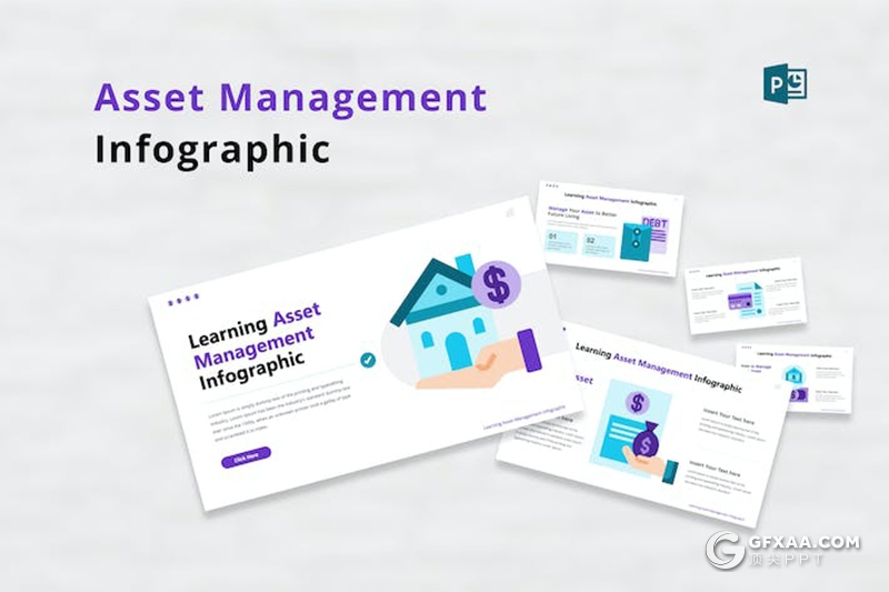 30页资产管理钱币理财信息图图形图表PPT模板 - 顶尖PPT