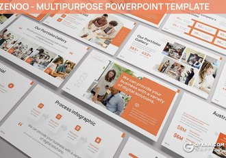 30页商业计划企业合作年度总结多用途国外PPT模板6种配色2款尺寸 - 顶尖PPT