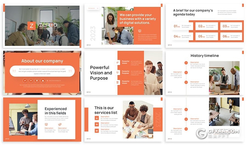 30页商业计划企业合作年度总结多用途国外PPT模板6种配色2款尺寸 - 顶尖PPT