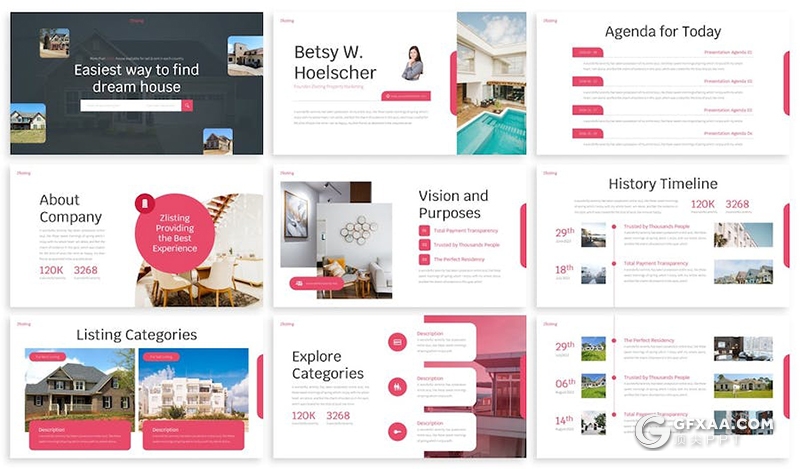 30页企业房地产项目介绍展示营销计划多用途国外PPT模板6种配色2款尺寸 - 顶尖PPT