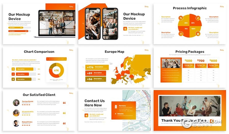 30页节日派对狂欢家庭聚会制造者国外PPT模板3种配色2款尺寸 - 顶尖PPT
