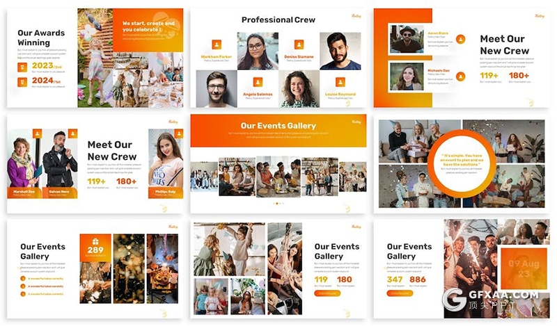 30页节日派对狂欢家庭聚会制造者国外PPT模板3种配色2款尺寸 - 顶尖PPT