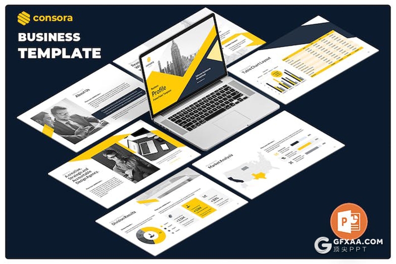 50页企业介绍商业计划业务合作年总结汇报多用途国外PPT模板 - 顶尖PPT