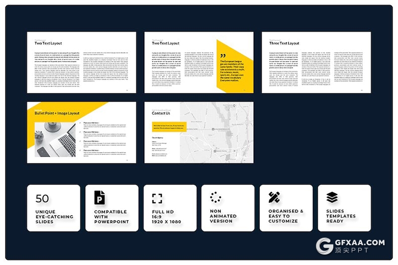 50页企业介绍商业计划业务合作年总结汇报多用途国外PPT模板 - 顶尖PPT