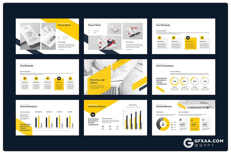 50页企业介绍商业计划业务合作年总结汇报多用途国外PPT模板 - 顶尖PPT