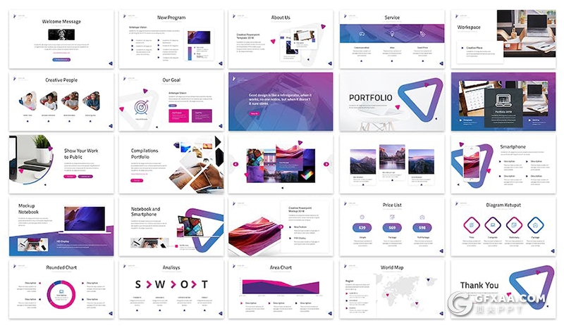 创意企业合作商业计划工作总结汇报多用途国外keynote模板3种配色2款尺寸 - 顶尖PPT