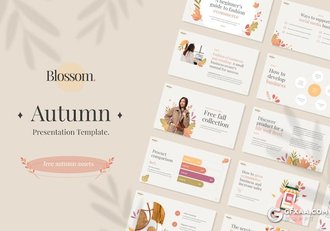 50页服装产品摄影展示宣传秋季美学国外PPT模板 - 顶尖PPT